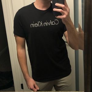 Calvin Klein CK Mens Black T-shirt Small